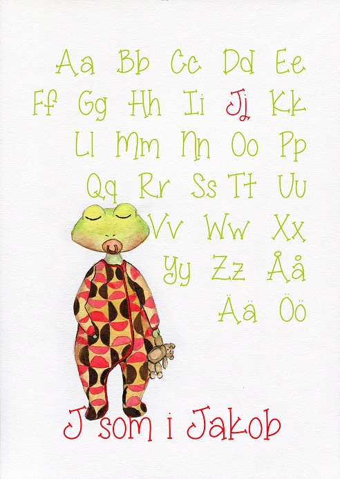 Alphabet Frog with name