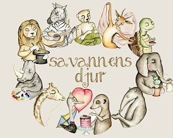 Paket - Savannens djur i cirklar