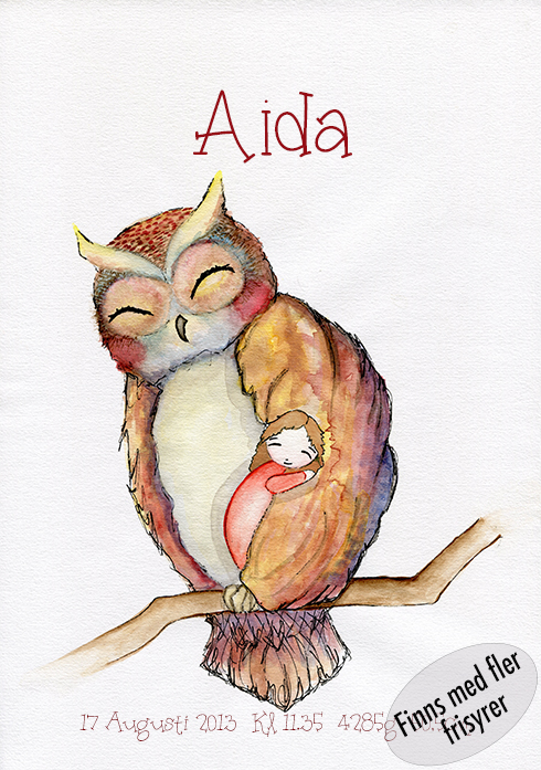 Födelsetavla - Ugglan Aida