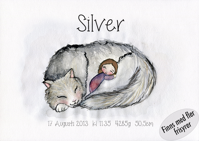 Födelsetavla - Katten Silver