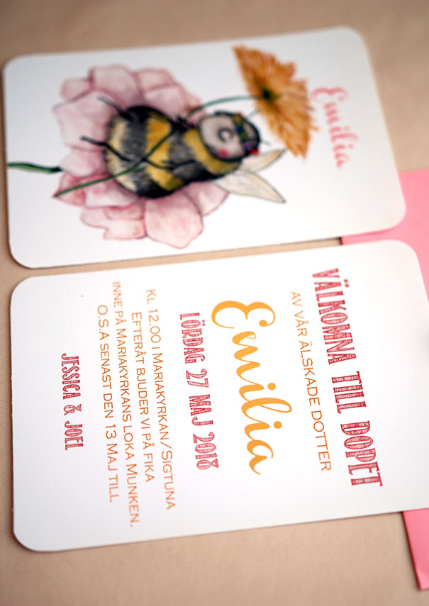 Invitation cards bumble bee - 3