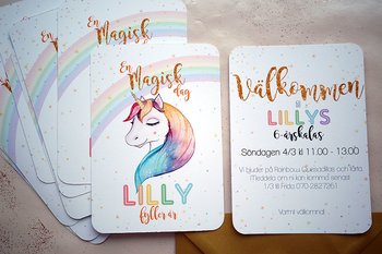 Inbjudningskort Unicorn