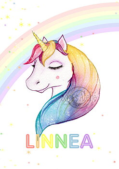 Namntavla Unicorn