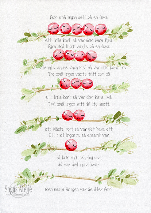 Rhyme Five little lingonberries