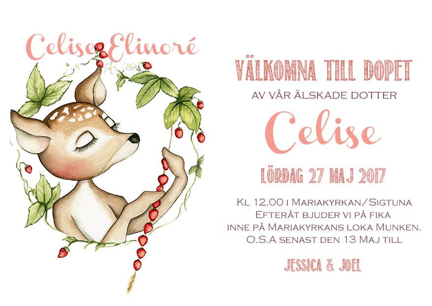Invitation cards deer - 4
