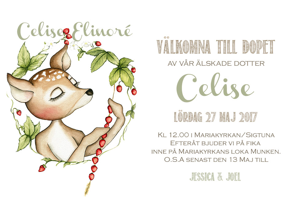 Invitation cards deer - 5