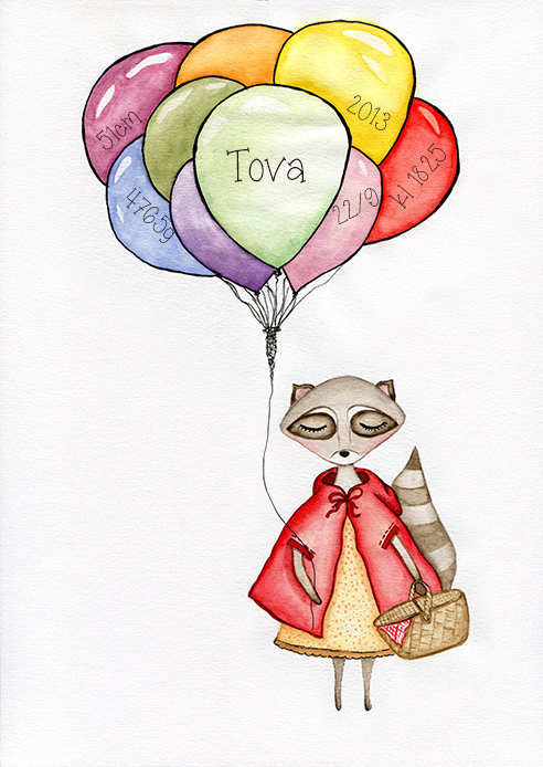 Doptavla - Tova Tvättbjörn - 4