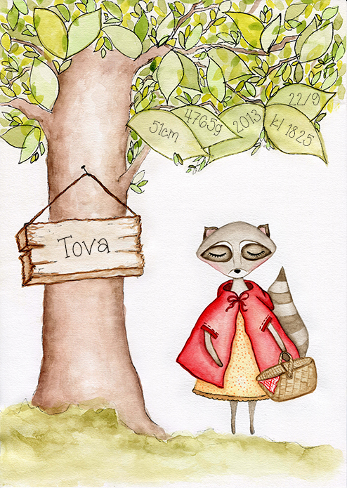 Doptavla - Tova Tvättbjörn - 2