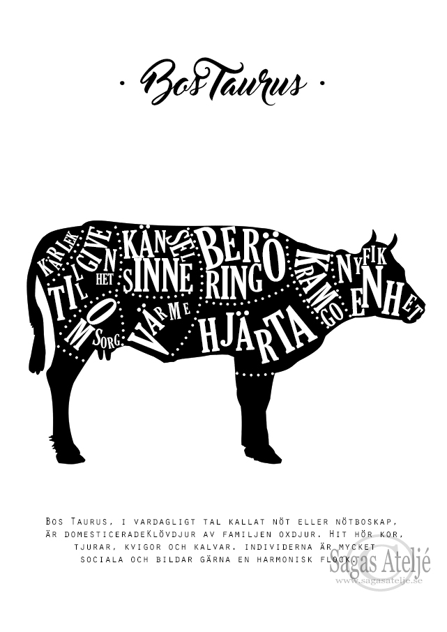 Love chart - cow