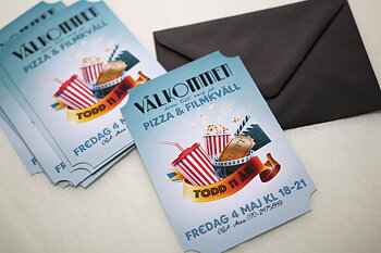 Inbjudningskort Filmkväll