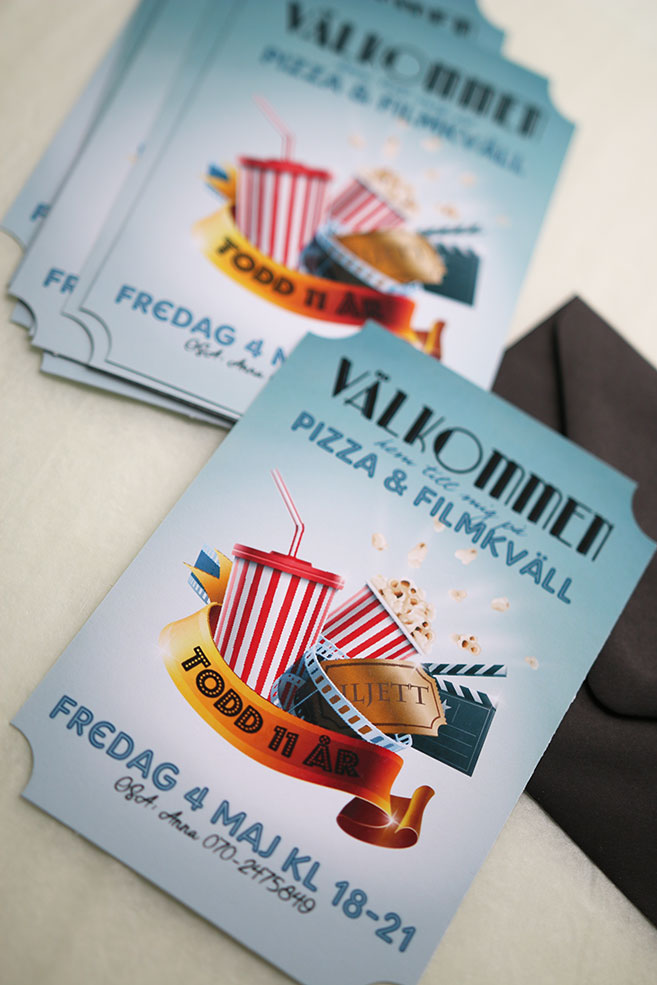 Inbjudningskort Filmkväll - 3