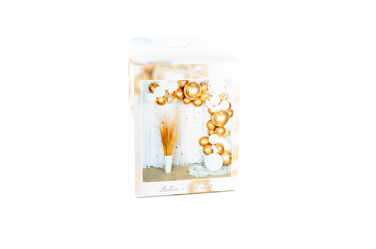 Ballongbåge Kit - Gold/Chrome - 2