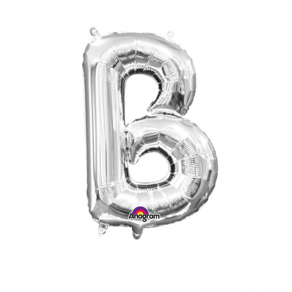 MINI BOKSTAVSBALLONG SILVER B