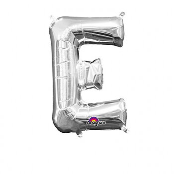 MINI BOKSTAVSBALLONG SILVER E