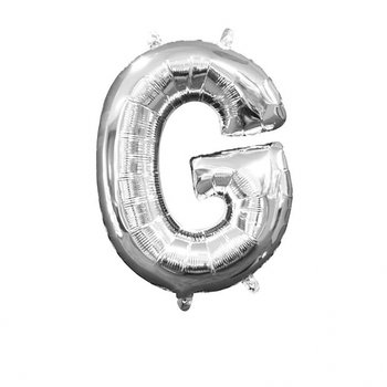 MINI BOKSTAVSBALLONG SILVER G