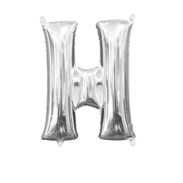 MINI BOKSTAVSBALLONG SILVER H