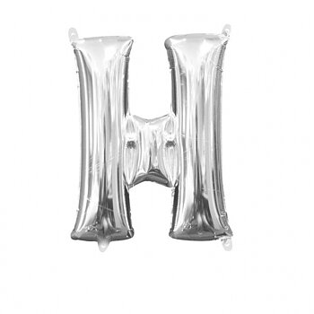 MINI BOKSTAVSBALLONG SILVER H