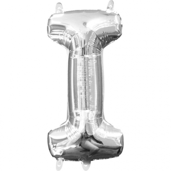 MINI BOKSTAVSBALLONG SILVER I