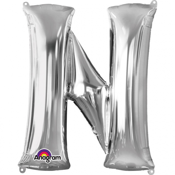 MINI BOKSTAVSBALLONG SILVER N