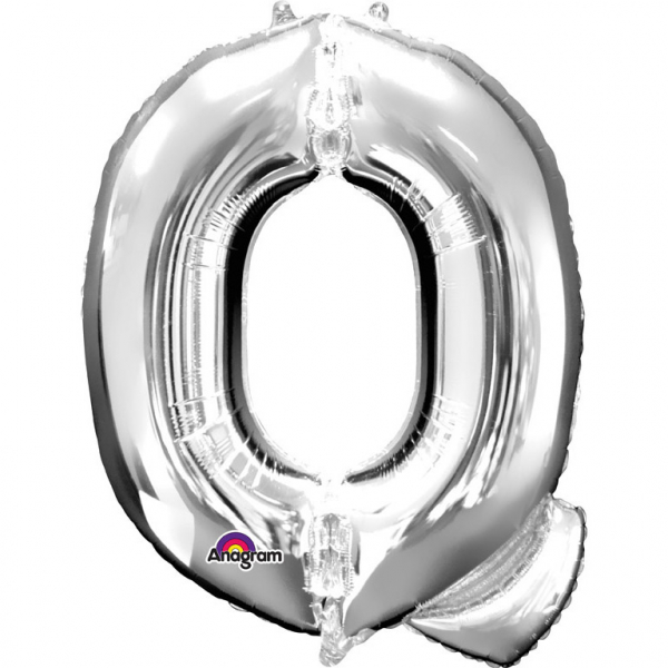 MINI BOKSTAVSBALLONG SILVER Q
