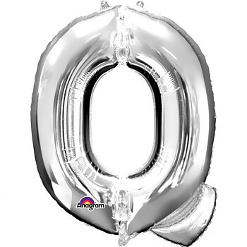 MINI BOKSTAVSBALLONG SILVER Q