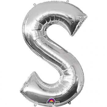 MINI BOKSTAVSBALLONG SILVER S