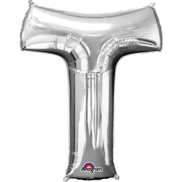 MINI BOKSTAVSBALLONG SILVER T