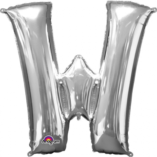 MINI BOKSTAVSBALLONG SILVER W