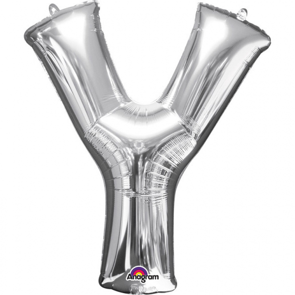 MINI BOKSTAVSBALLONG SILVER Y