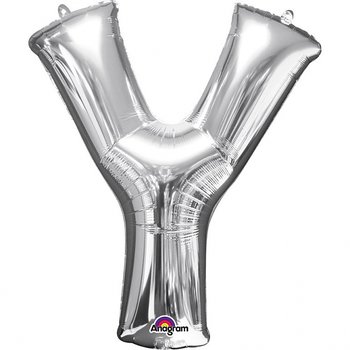 MINI BOKSTAVSBALLONG SILVER Y