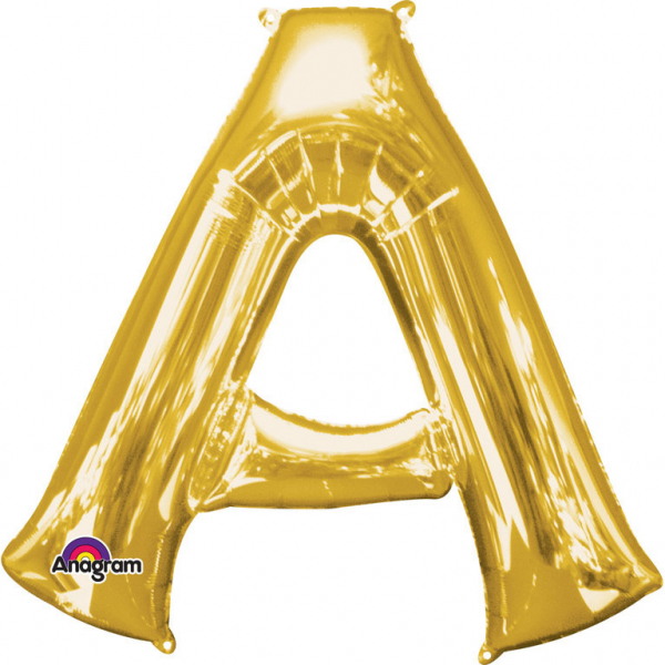 MINI BOKSTAVSBALLONG GULD A