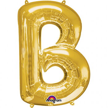 MINI BOKSTAVSBALLONG GULD B