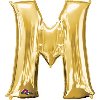 MINI BOKSTAVSBALLONG GULD M