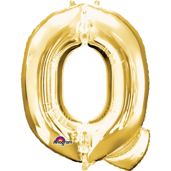 MINI BOKSTAVSBALLONG GULD Q