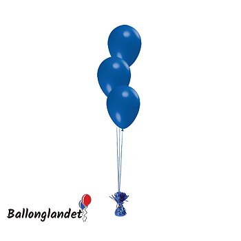 BALLONGBUKETT (Tre heliumfyllda ballonger och ballongtyngd)