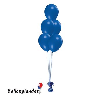 BALLONGBUKETT (Fem heliumfyllda ballonger och ballongtyngd)