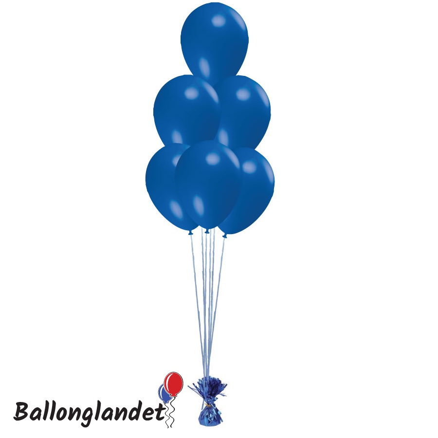 BALLONGBUKETT (Sex heliumfyllda ballonger och ballongtyngd)