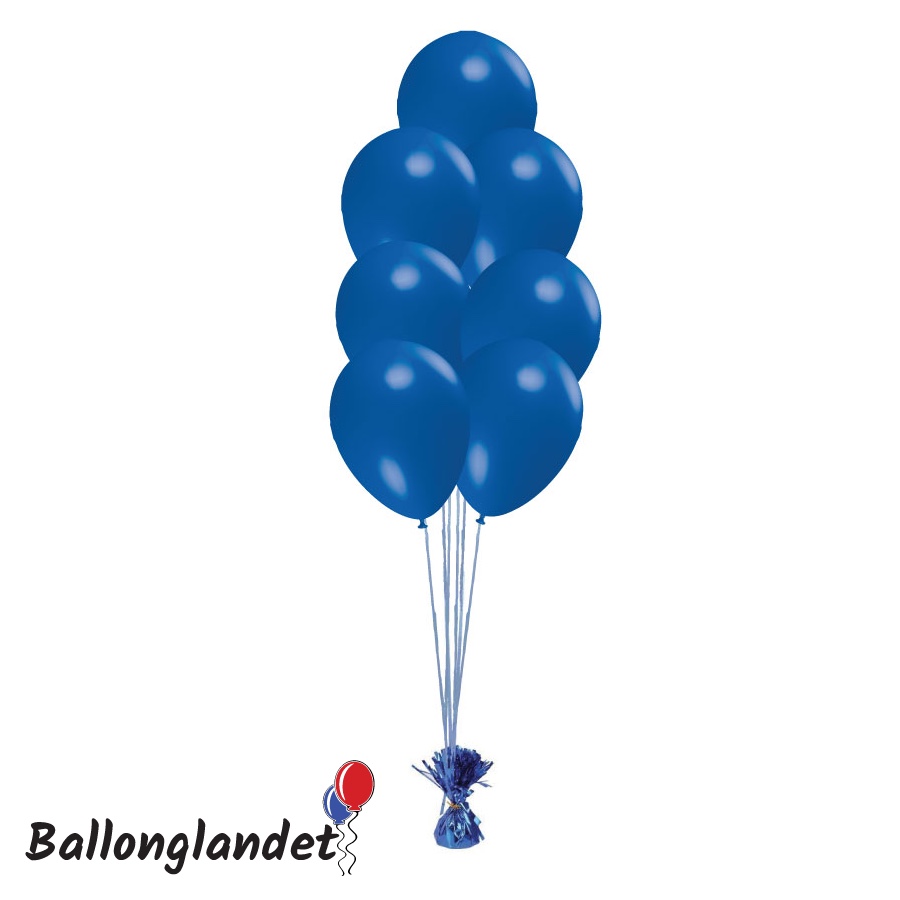 BALLONGBUKETT (Sju heliumfyllda ballonger och ballongtyngd)