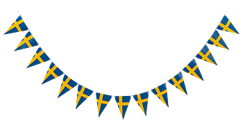 TRIANGELVIMPEL SVENSKA FLAGGAN  3,6M