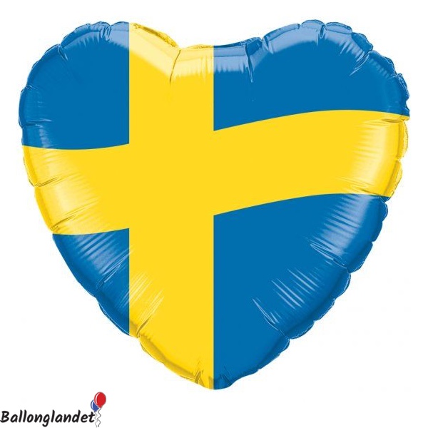HJÄRTA MED SVENSKA FLAGGAN