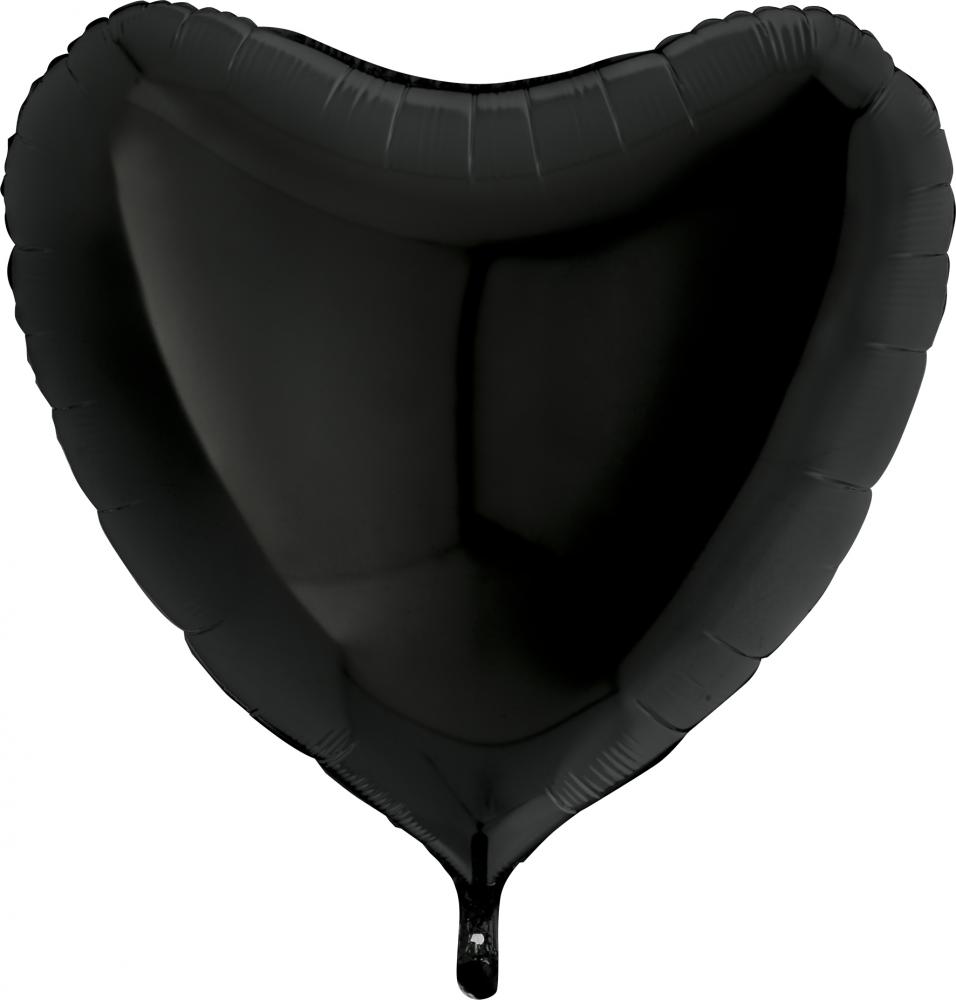 SVART  HJÄRTA 91CM