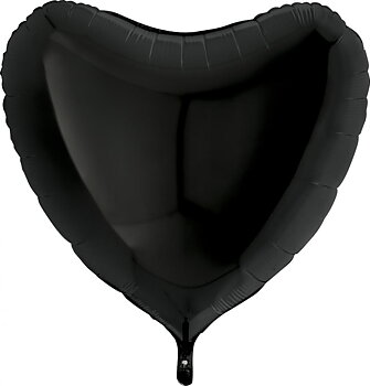 SVART  HJÄRTA 91CM