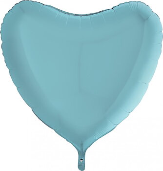 PASTELLBLÅTT HJÄRTA 91CM