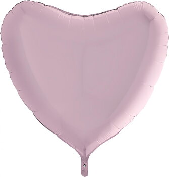 PASTELLROSA HJÄRTA 91CM