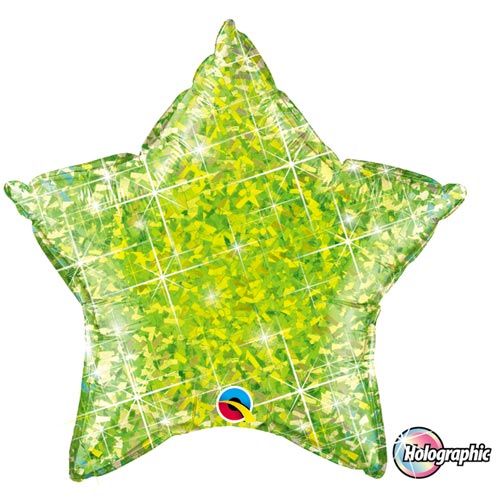 HOLOGRAPHIC LIME  STJÄRNA 50CM