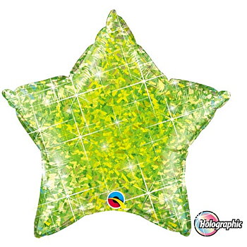 HOLOGRAPHIC LIME  STJÄRNA 50CM