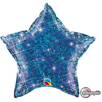 HOLOGRAPHIC BLUE  STJÄRNA 50CM