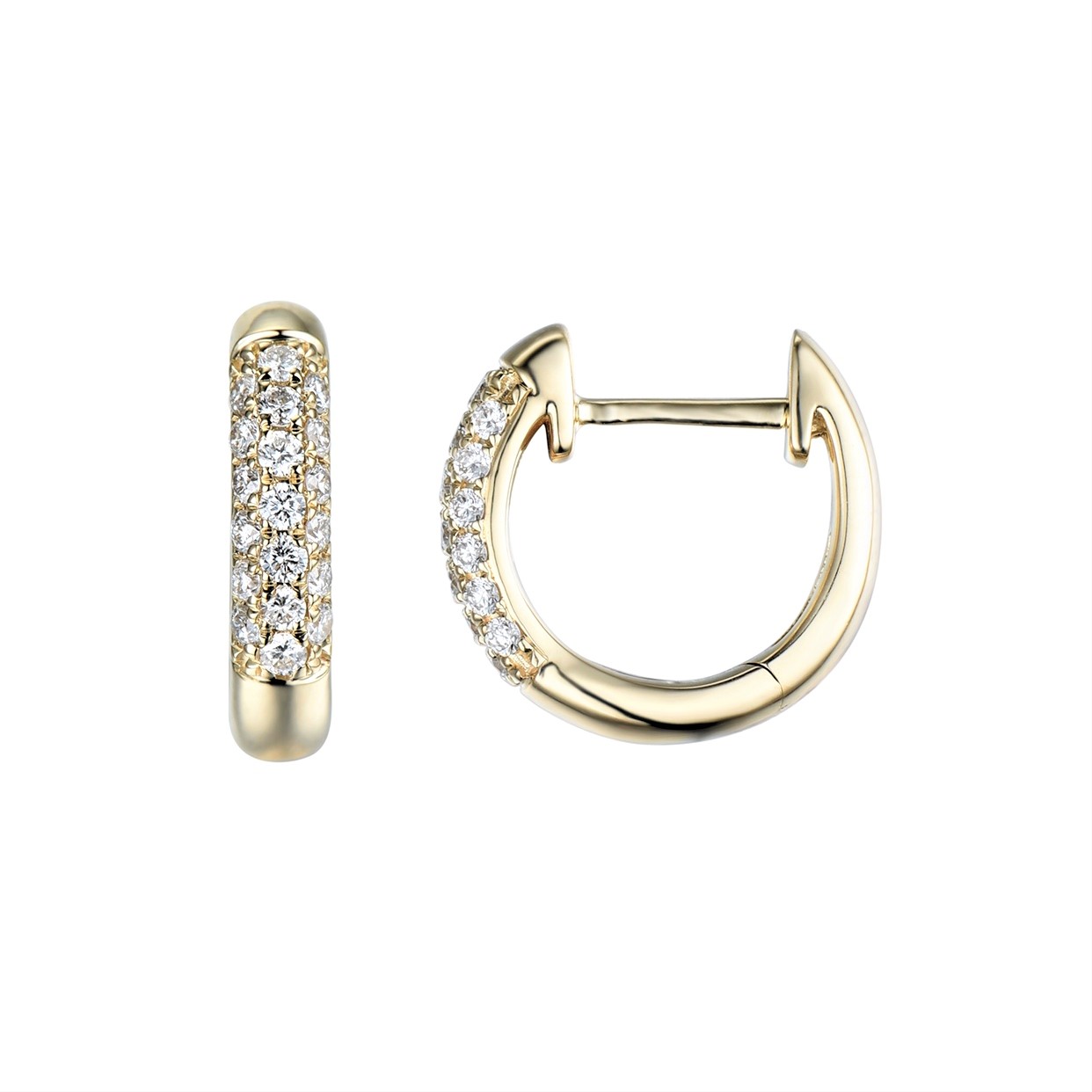 DIAMOND CREOLES PAVÉ PETITE