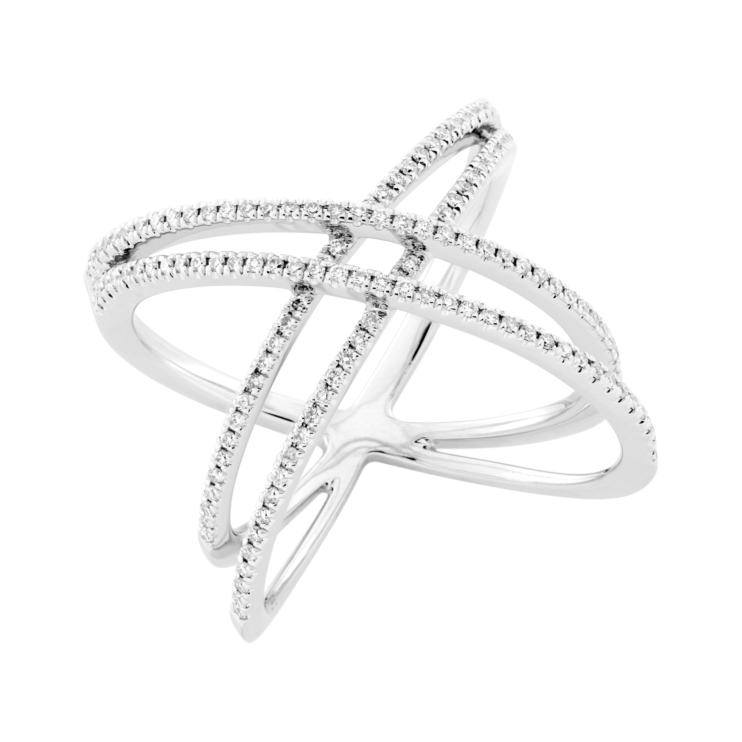 Diamantring  double cross
