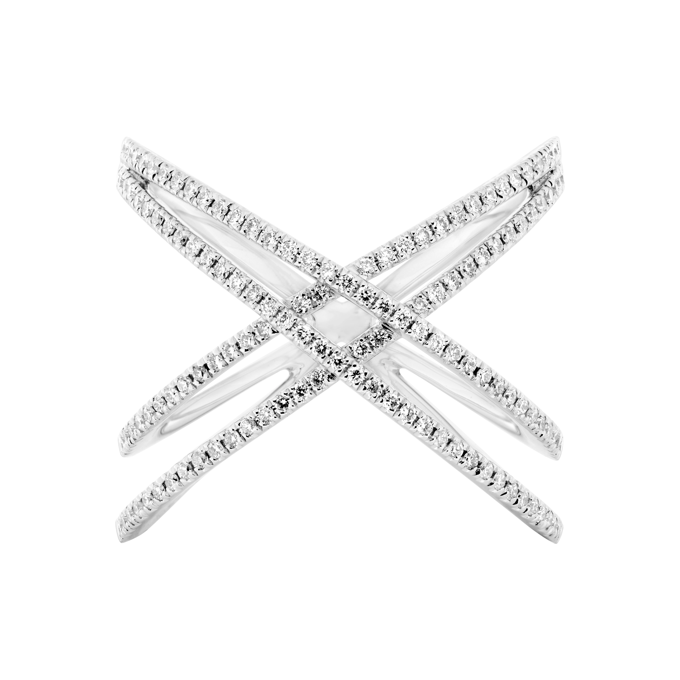 Diamond ring double cross - 2